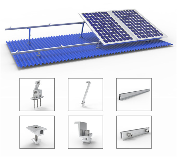 AS Solar Metal Roof Mounting Systems Adjustable Tilt Structure