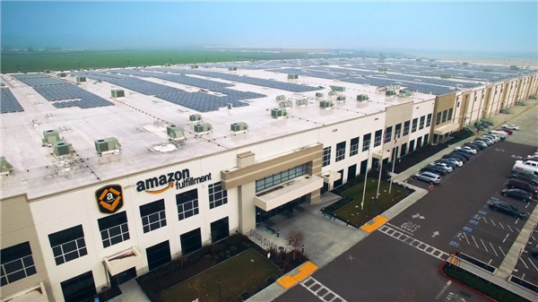 Amazon warehouse solar installation